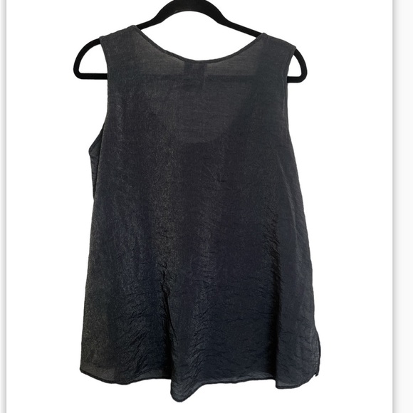 Harubella Metallic Dark Gray Blouse - Picture 5 of 9
